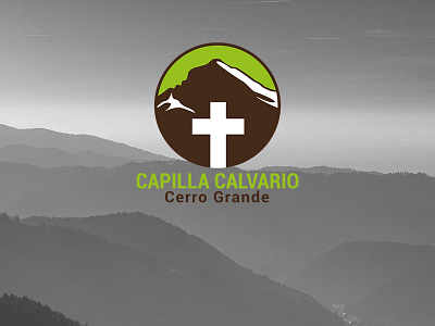 Capilla Cerro Grande brand church cross logo mountain