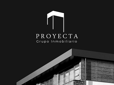 Proyecta architecture brand branding design logo proyecta real estate real estate branding vector