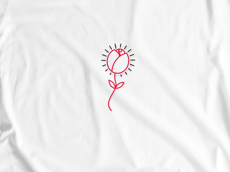 Aime Rose 5/6 minimal rose vector illustration tshirt graphics tshirt design tshirt