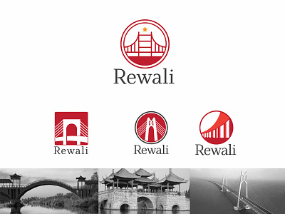 Rewali logo brand branding bridge logo oriental vector