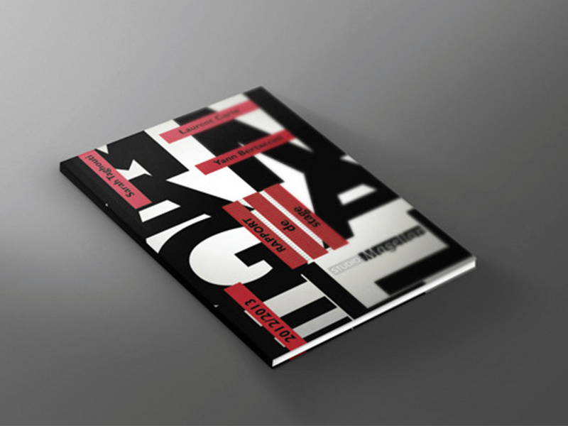 Magellan - Report cover typography lettering internship report report magazine red design book cover editorial print france
