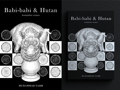 'Babi-babi & Hutan' Book Cover Design book cover cover design engraving illustration