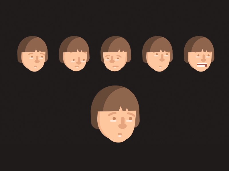 Working with Facial Expressions <3 animation expressions faces flat gif gifs netflix stranger strangergifs strangerthings things