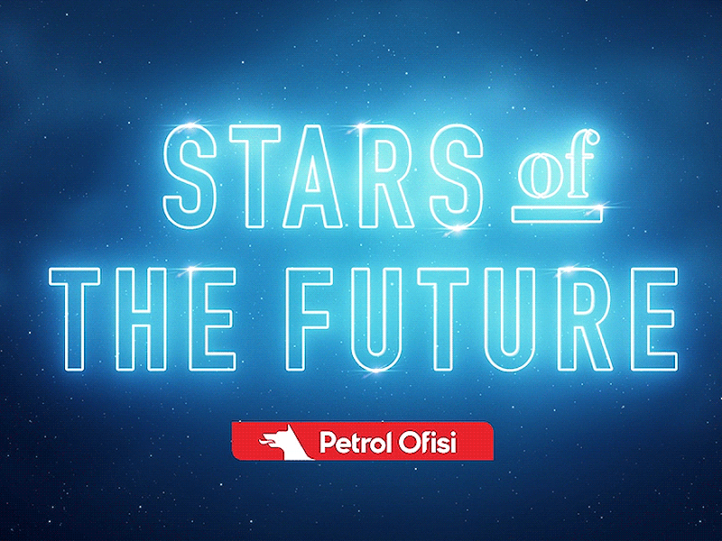 Stars of the Future animation behance campaign logo case study football gif logo logo design loop neon neon logo petrol ofisi sky soccer stars