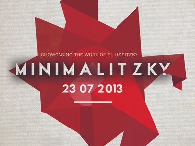 Minimalitzky abstract el lissitzky poster design