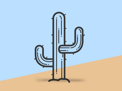 Cactus cactus desert icon iconography line logo noun project plant