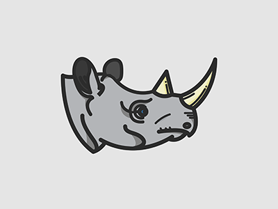 Rhino Dribbble africa animal earth field horns planet rhino wild