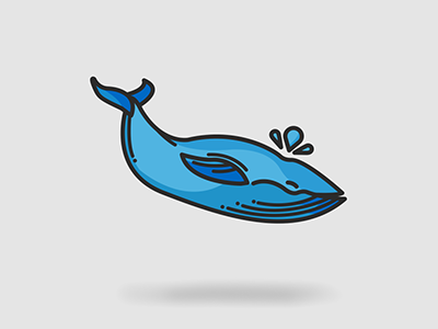 Whale Dribbble attenborough blue icon iconography ocean planet earth sea sealife vector water whales wildlife