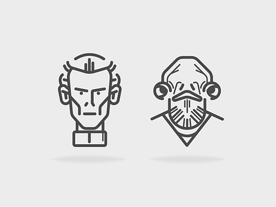 Admiral Ackbar & Moff Tarkin ackbar admiral character future icons moff space star tarkin wars