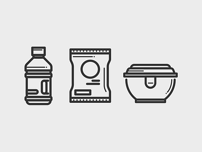 Lunch Box box challenge crisps daily food icon iconography line art lunch packed snacks