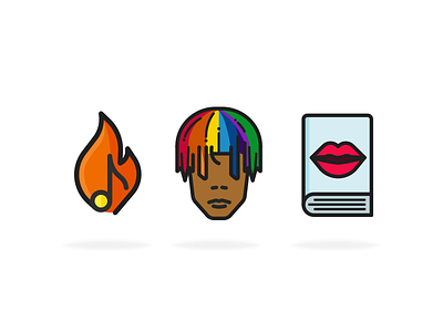 3 Vibrant Emojis comedy daily emoji flames humour icon iconfinder lips mumble nounproject rapper read
