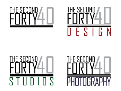 The Second Forty logo design branding identity typography