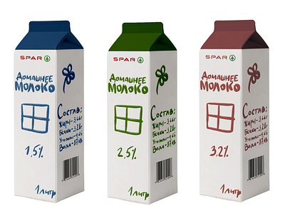 Homemade milk packaging design design illustration lettering packaging packaging design spar