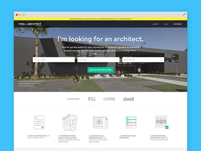 Find An Architect V1 - Launched architizer design illustrations ui website