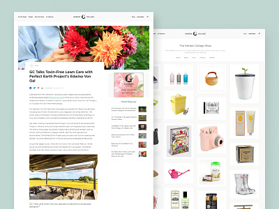 Garden Collage Redesign design editorial product design ui ux