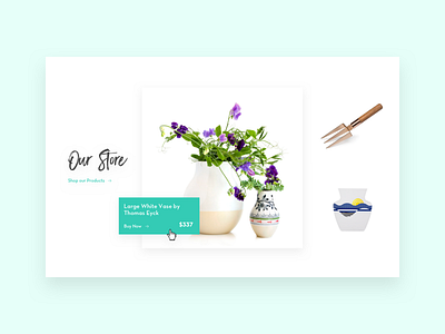 The Garden Store design ecommerce editorial product shop ui ux
