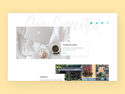 Stay Connected design editorial product social ui ux