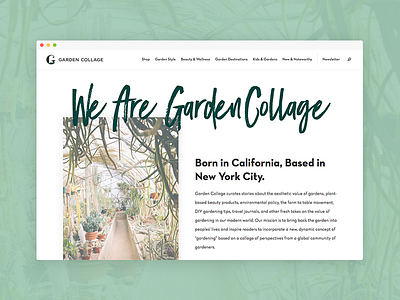 We Are Garden Collage design garden marketing ui ux