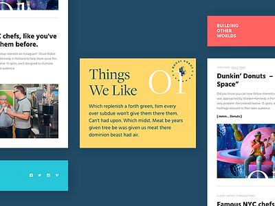 Ghostrobot Newsletter design email newsletter ui visual design