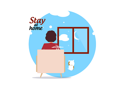 stay at home 2d 2d art 2d character art character creative design drawing flat illustration vector