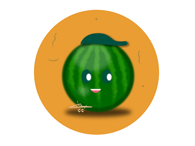watermelon 2d art art creative design drawing flat illustration vector watercolor watermelon
