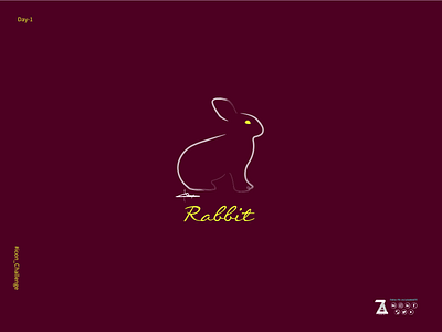 Rabbit-logo 2d art art design drawing flat illustration logo vector