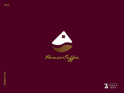 icon for coffee bean with house art branding coffee creative design drawing flat house illustration logo vector