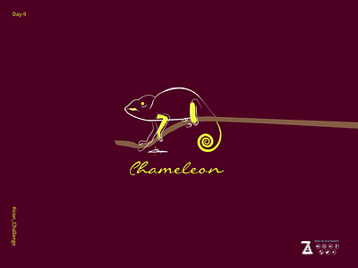 Chameleon art chameleon creative design drawing flat illustration vector