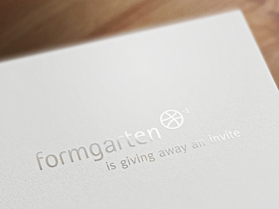 Dribbble Invite giveaway dribbble invite formgarten giveaway glossy print stationary