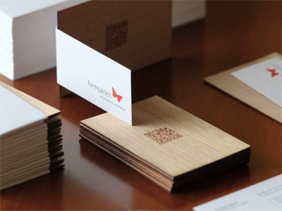 formgarten | Business Card branding business card corporate design formgarten graphic design logo print print design qr code wood