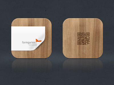 formgarten | App Icon Concept branding business card corporate design formgarten graphic design logo qr code ui ui design wood