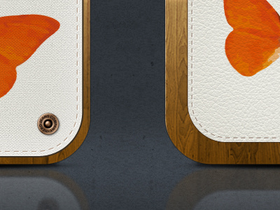 formgarten | App Icon Final branding butterfly canvas corporate design formgarten graphic design icons leather logo paper ui ui design wood