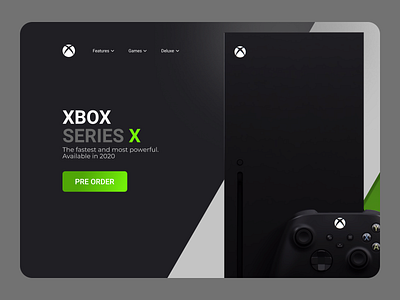 Xbox Series X branding console design figma ui ux vector web website xbox xbox series x