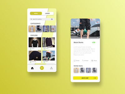 Shopping app - Swarient beginner clean clothes clothing design figma flat random shopping shopping app ui ux web