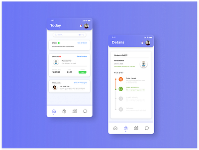 Tracking Order clean design figma flat marketing medical medical app medicine order orders package tracking ui ux