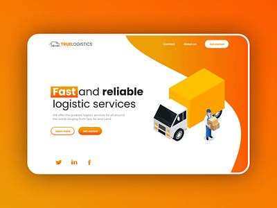 Logistics landing page