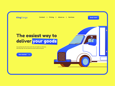 King Cargo branding clean design figma flat illustration logo ui ux web