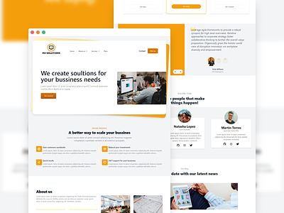 Landing page for a Software Company agency company development software websolutions