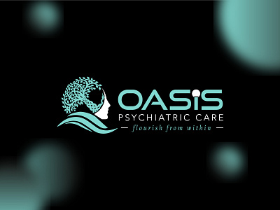 Oasis Psychiatric Care logo branding design graphic design illustration illustrator logo vector visual design