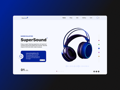 SuperSound Lightmode branding design figma illustration interaction design photoshop prototype ui ux visual design web