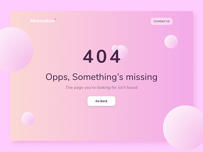 404 Web Page app design typography ui ux