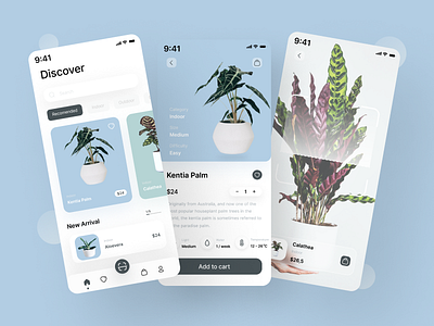 AR Plant Shop App android app ar ar plant shopping design ios mobile plant plant app shopping ui ux
