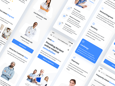 Medicon - Medical Consultation Responsive View app appoitment consultation doctor health healthcare hospital landingpage medical medical consultation medical landing page medicine online patient responsive specialist ui ux web web responsive