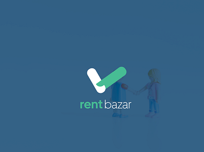 Rentbazar Logo art branding design graphic design icon illustrator logo minimal typography ui