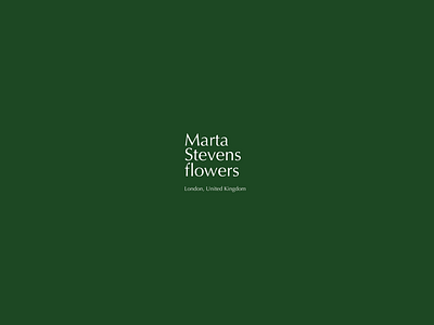 Marta Stevens flowers brand identity
