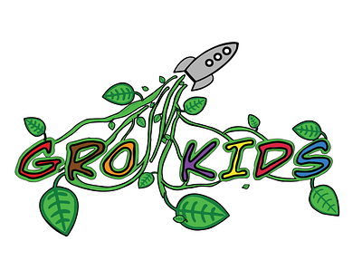 GROKIDS LOGO branding design grokids illustration juice kids logo pattern stationery design typography vector