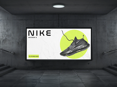 NIKE AD MOCKUP ad billboard branding design illustration logo mockup nike poster