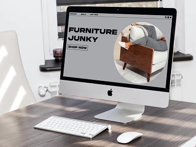 FURNITURE JUNKY MOCKUP app branding design furniture furniture design furniture store minimal mockup ui ux web webdesign website