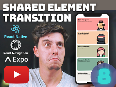 Ep.8 - React Native Shared Element Transition [YouTube] animated cards carousel github react native react native animation react native flatlist react native tutorial reactjs shared element shared element transition tutorial animation youtube tutorial