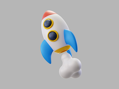 Rocket 3d illustration